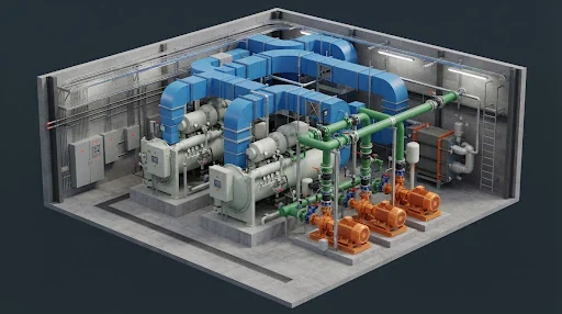 Illustrative render representing mep design